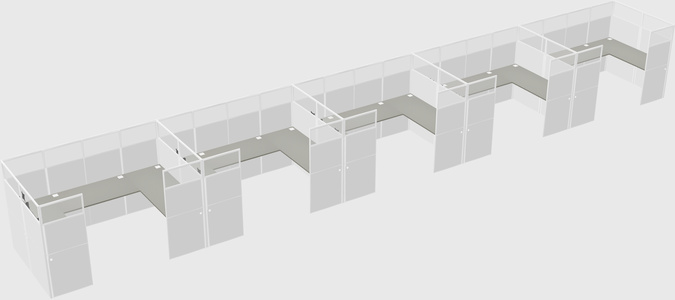 U-shaped cubicle