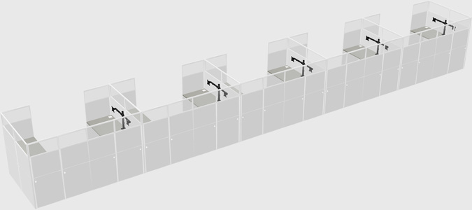 U-shaped cubicle