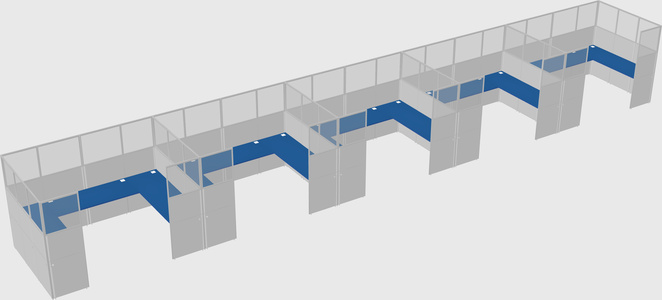 U-shaped cubicle