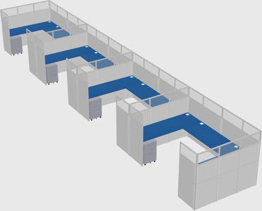 U-shaped cubicle