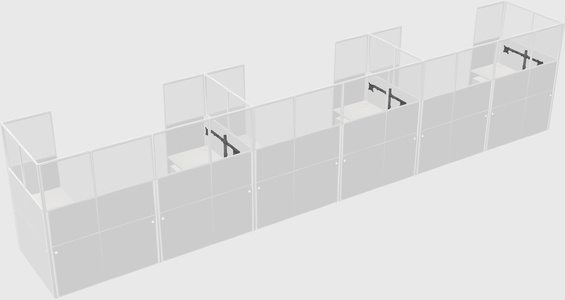 U-shaped cubicle