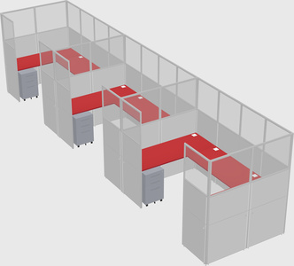 U-shaped cubicle