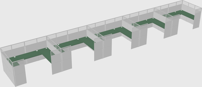 U-shaped cubicle
