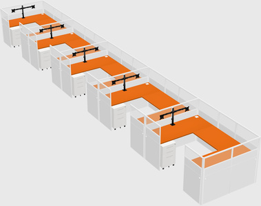 U-shaped cubicle