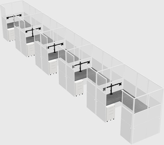 U-shaped cubicle