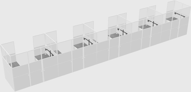 U-shaped cubicle