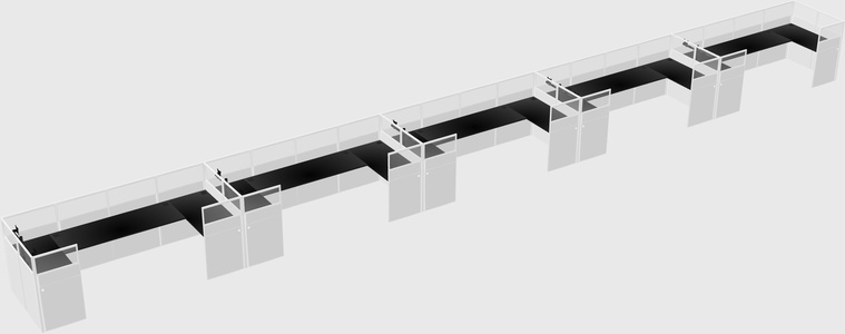 U-shaped cubicle