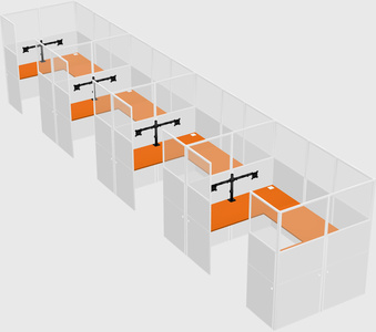 U-shaped cubicle