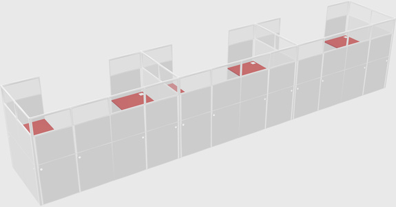 U-shaped cubicle