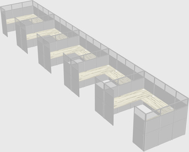 U-shaped cubicle