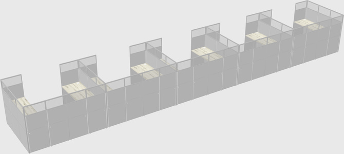U-shaped cubicle
