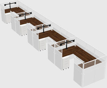 U-shaped cubicle