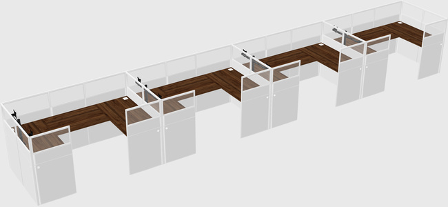 U-shaped cubicle