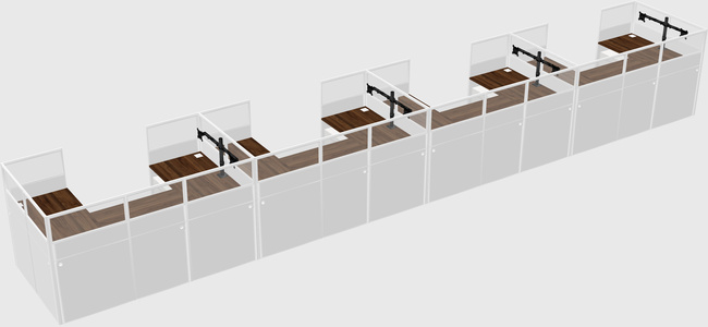U-shaped cubicle