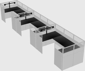 U-shaped cubicle