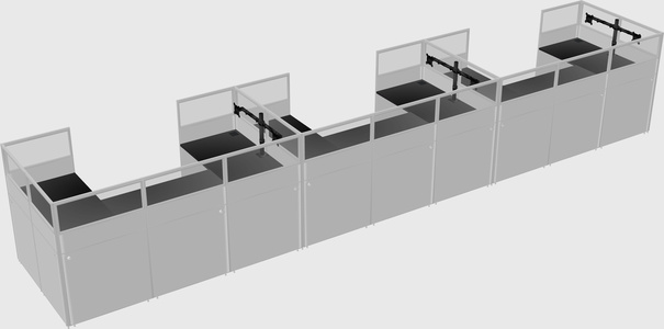 U-shaped cubicle