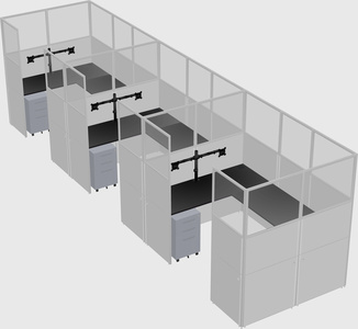 U-shaped cubicle