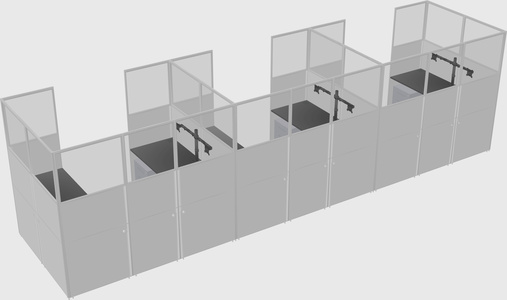 U-shaped cubicle