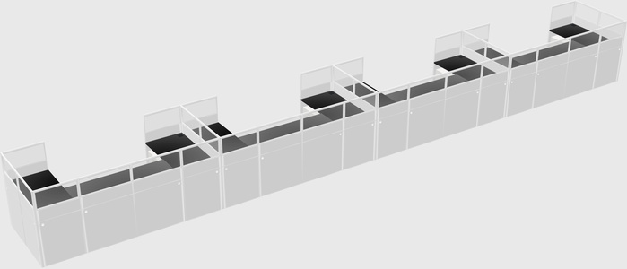 U-shaped cubicle