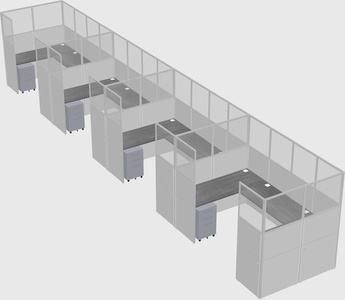U-shaped cubicle