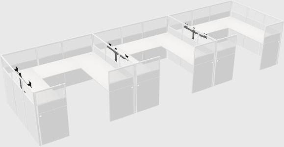 U-shaped cubicle