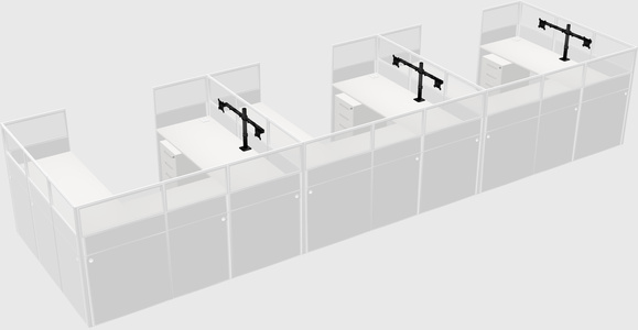 U-shaped cubicle