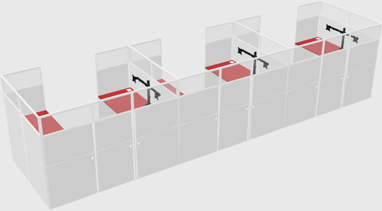 U-shaped cubicle