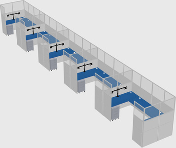 U-shaped cubicle