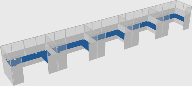 U-shaped cubicle