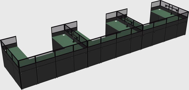 U-shaped cubicle