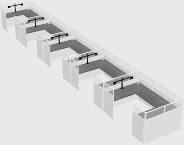 U-shaped cubicle