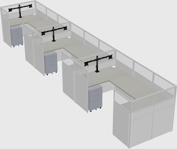 U-shaped cubicle