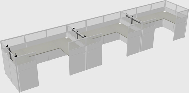 U-shaped cubicle