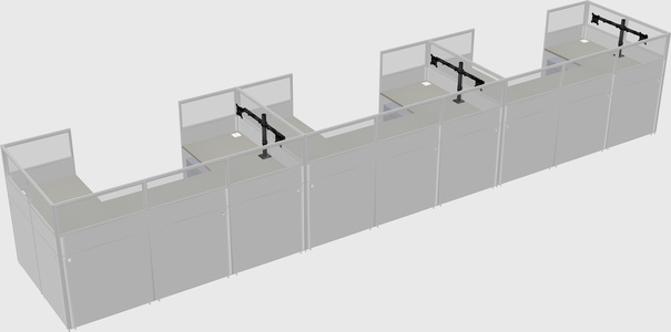 U-shaped cubicle