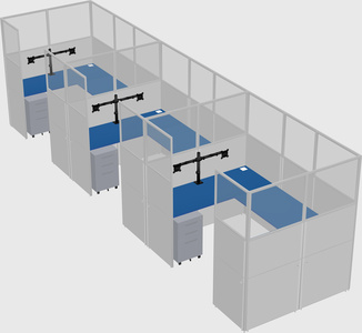 U-shaped cubicle