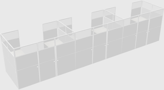 U-shaped cubicle