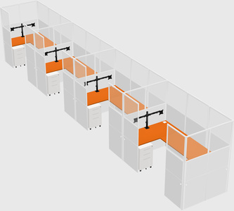U-shaped cubicle
