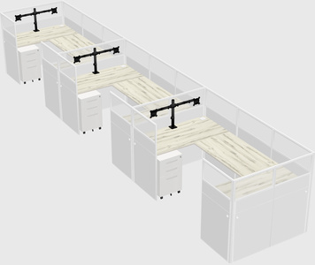 U-shaped cubicle