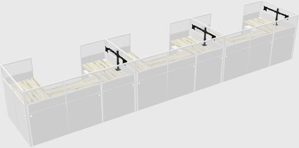 U-shaped cubicle