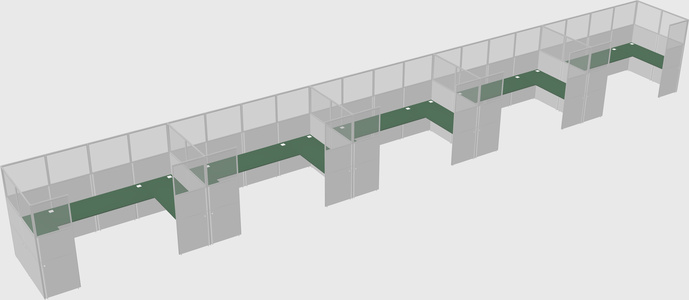 U-shaped cubicle