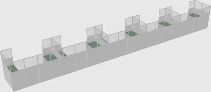 U-shaped cubicle