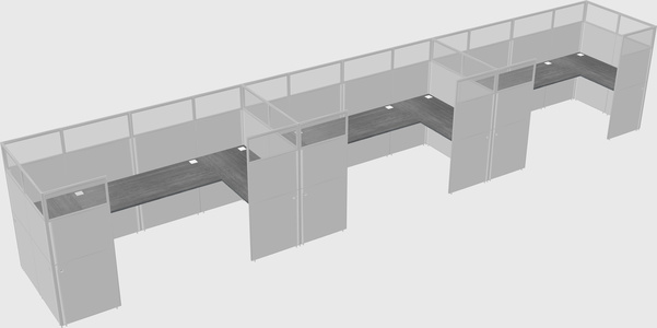 U-shaped cubicle