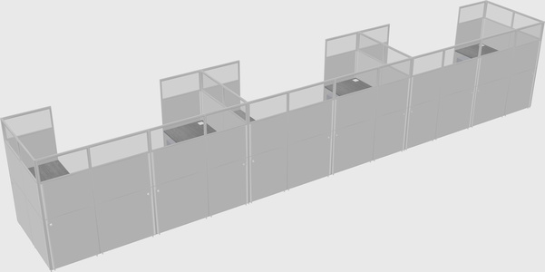 U-shaped cubicle