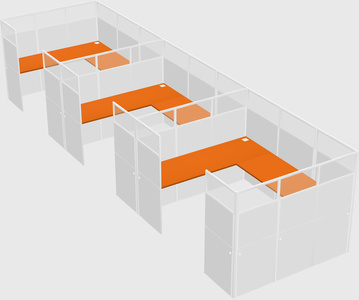 U-shaped cubicle