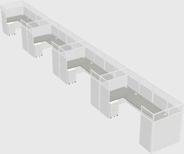 U-shaped cubicle