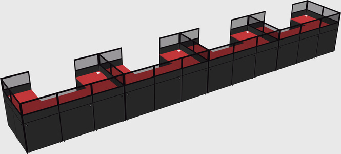 U-shaped cubicle