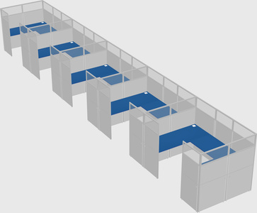U-shaped cubicle