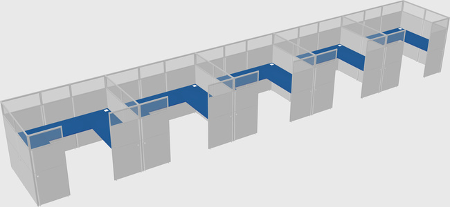 U-shaped cubicle