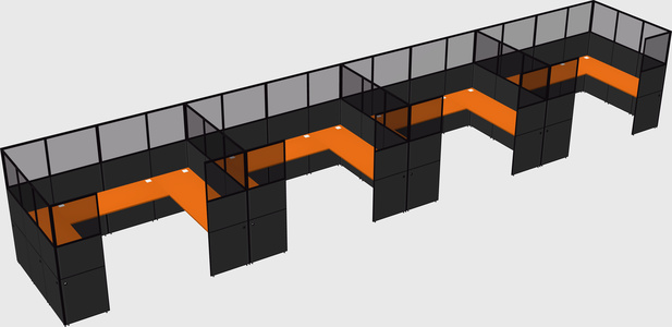 U-shaped cubicle