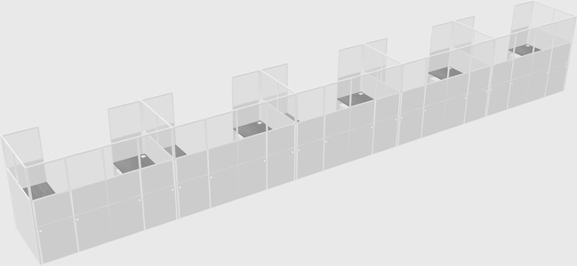 U-shaped cubicle